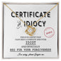 I'm Sorry-certificate of Idiocy-Love Knot Necklace