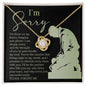 I'm Sorry-On My Knees-Love Knot Necklace