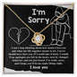 I'm Sorry-Not Just Heard-Love Knot Necklace