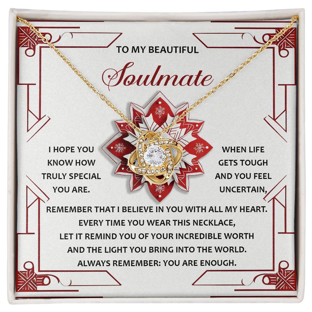 Soulmate-You Are Enough-Love Knot Necklace