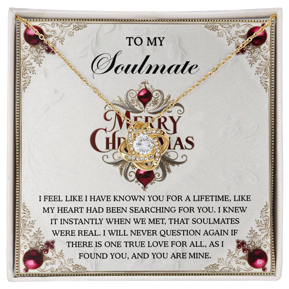 Soulmate-I Found You-Love Knot necklace