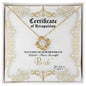 Gift for BRIDE-Certificate of Achievement-Love Knot