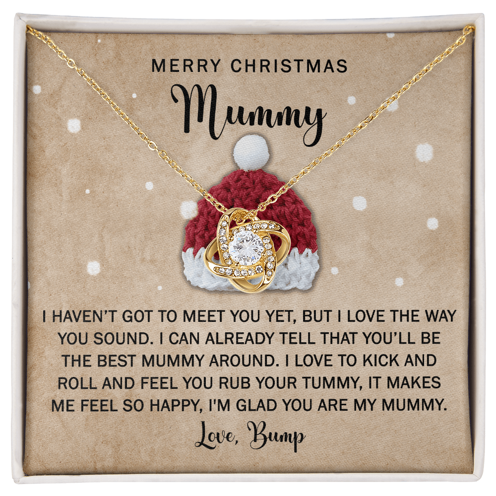 Mummy:Rub Your Tummy-Love Knot Necklace