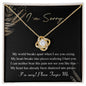 I'm Sorry-See You Crying-Love Knot Necklace