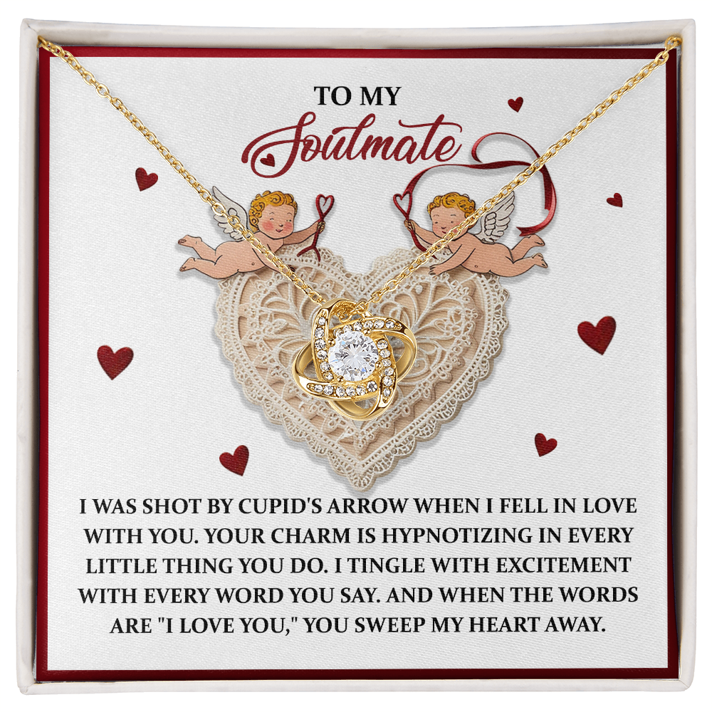 Soulmate:Sweep My Heart-Love Knot Necklace