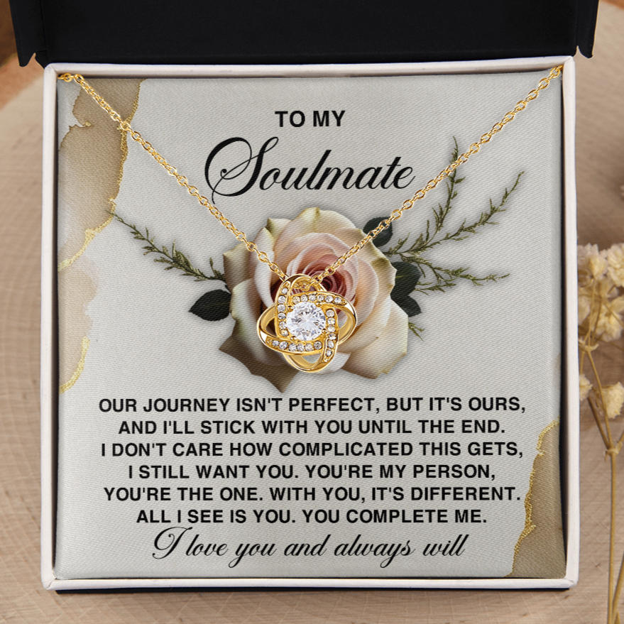 Soulmate: You Complete Me- Love Knot Necklace