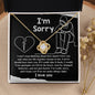 I'm Sorry-Not Just Heard-Love Knot Necklace