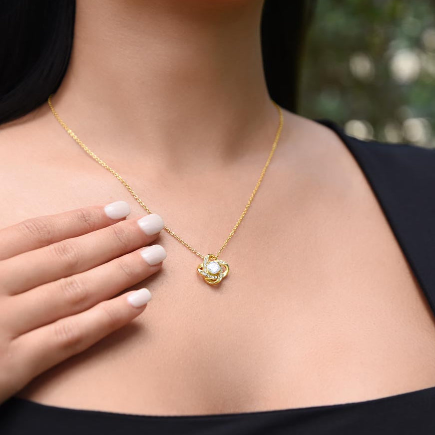 Soulmate-I Found You-Love Knot necklace