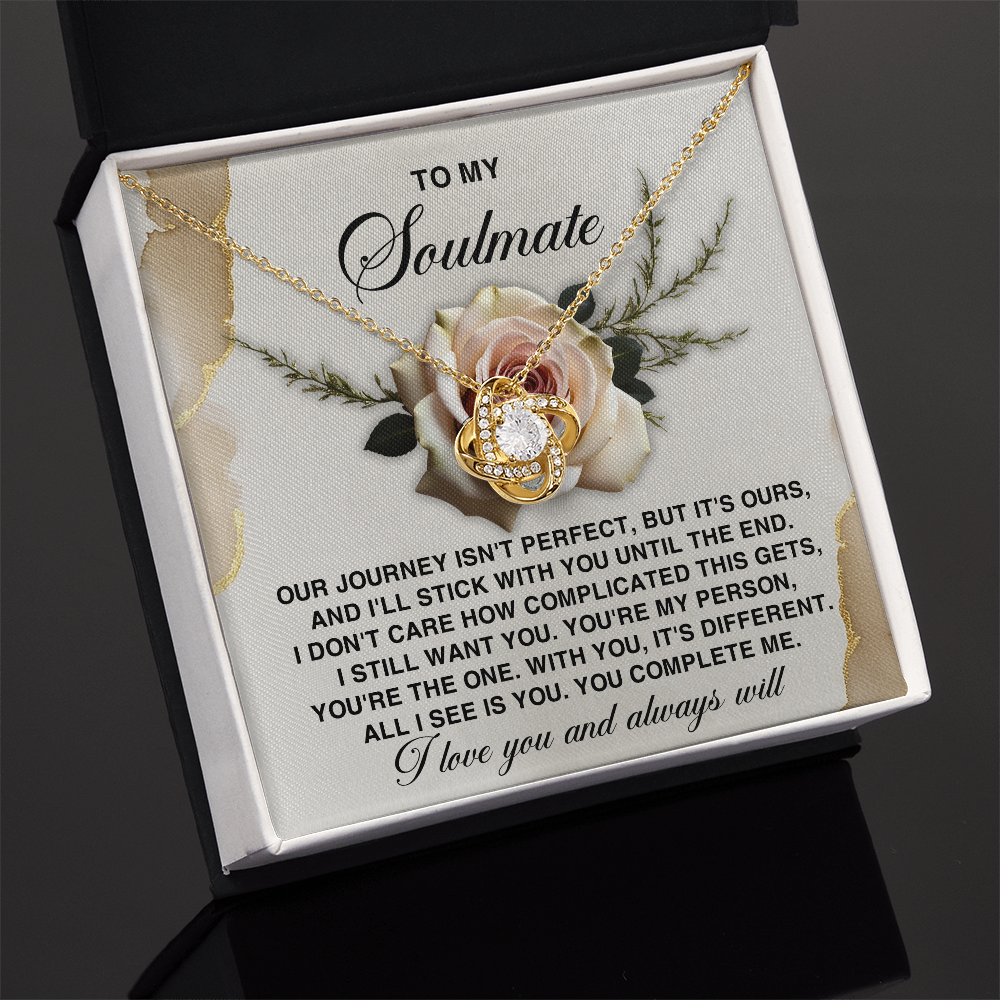 Soulmate: You Complete Me- Love Knot Necklace