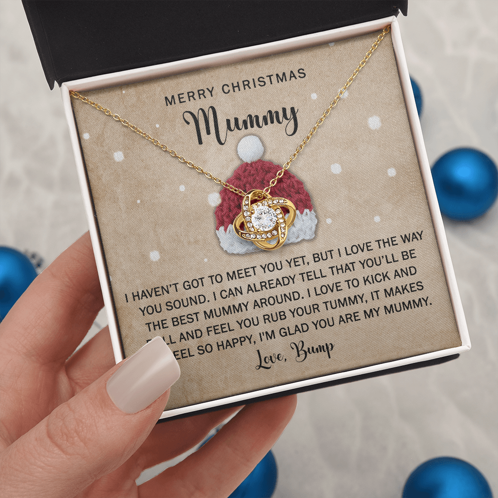 Mummy:Rub Your Tummy-Love Knot Necklace