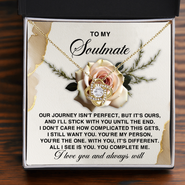 Soulmate: You Complete Me- Love Knot Necklace