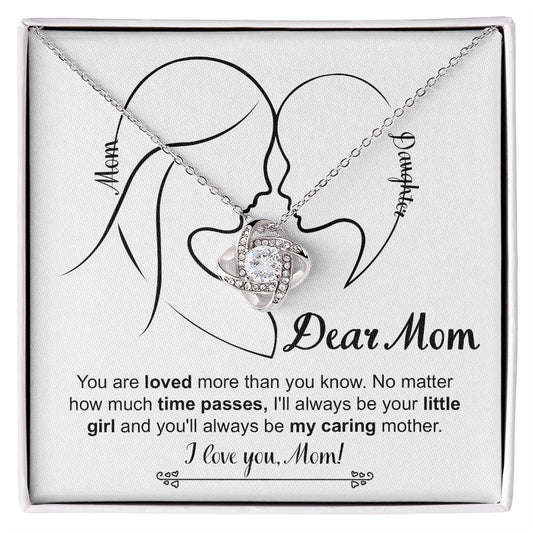 Gift For Mom-From Daughter-Your Little Girl-Love Knot Necklace