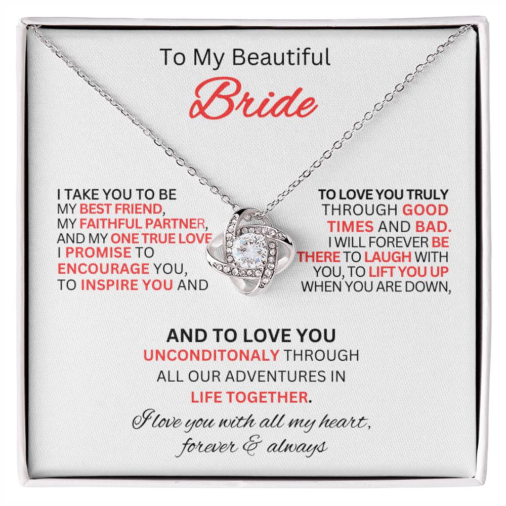 Gift For Bride From Best Man-Love Knot