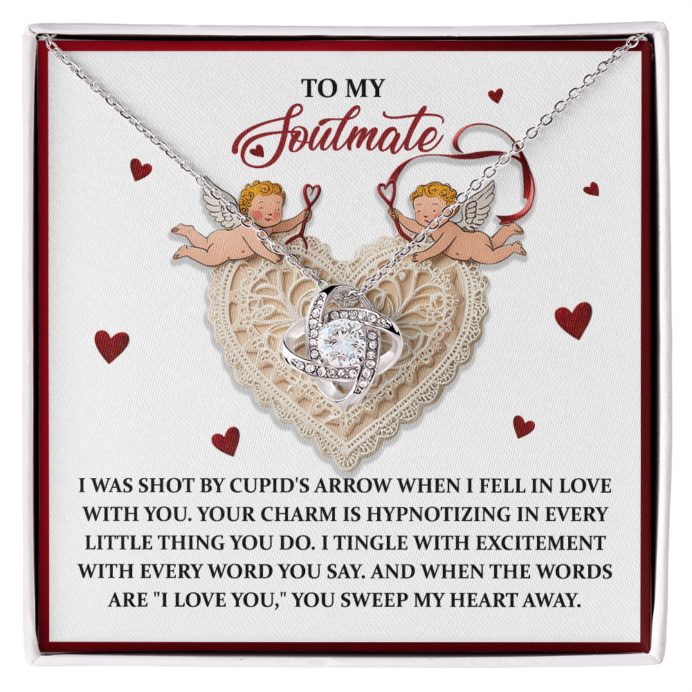 Soulmate:Sweep My Heart-Love Knot Necklace
