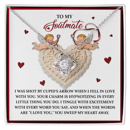 Soulmate:Sweep My Heart-Love Knot Necklace