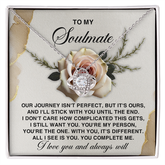 Soulmate: You Complete Me- Love Knot Necklace
