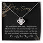 I'm Sorry-See You Crying-Love Knot Necklace