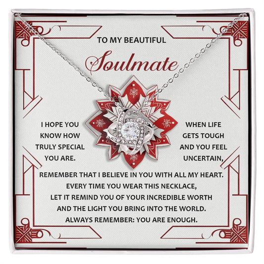 Soulmate-You Are Enough-Love Knot Necklace