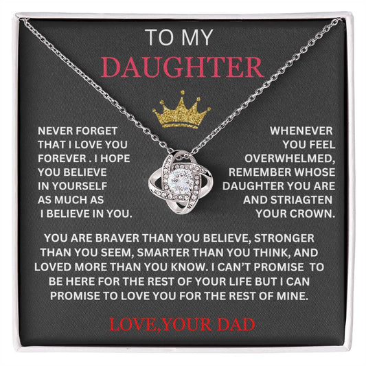 Gift For Daughter Red-" Never Forget That I Love You Forever"