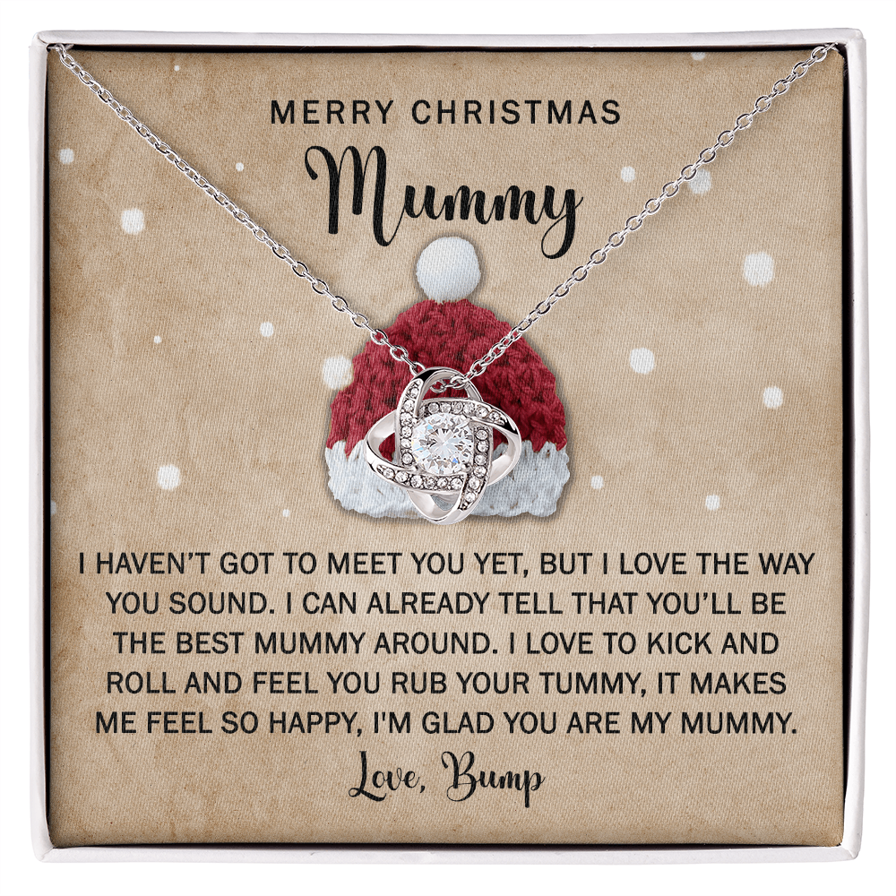 Mummy:Rub Your Tummy-Love Knot Necklace