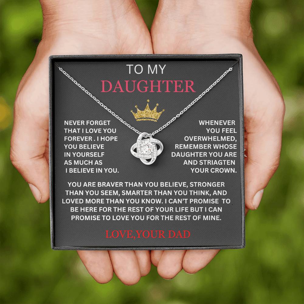 Gift For Daughter Red-" Never Forget That I Love You Forever"