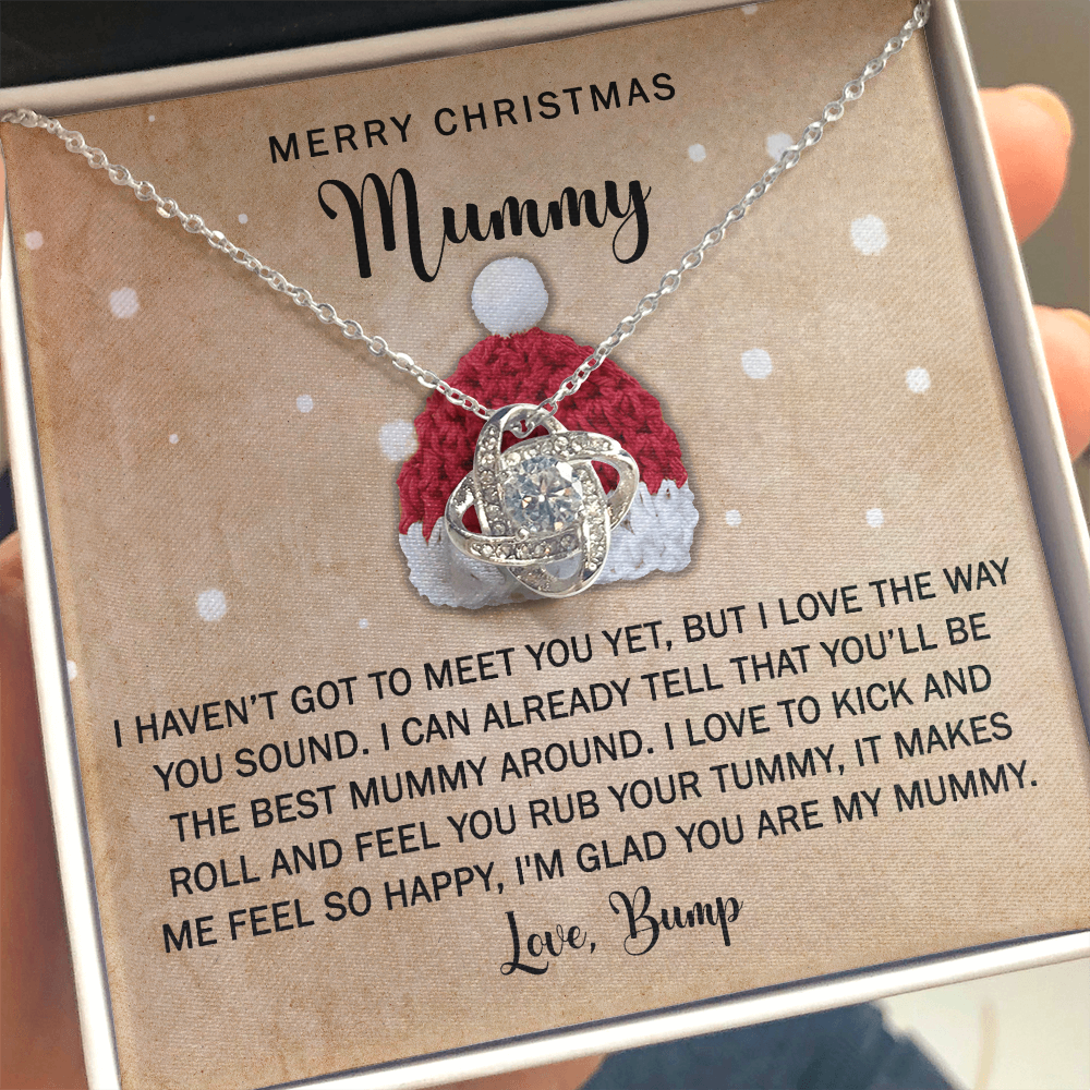 Mummy:Rub Your Tummy-Love Knot Necklace