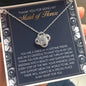 Maid of Honor-World to Me-Love Knot Necklace