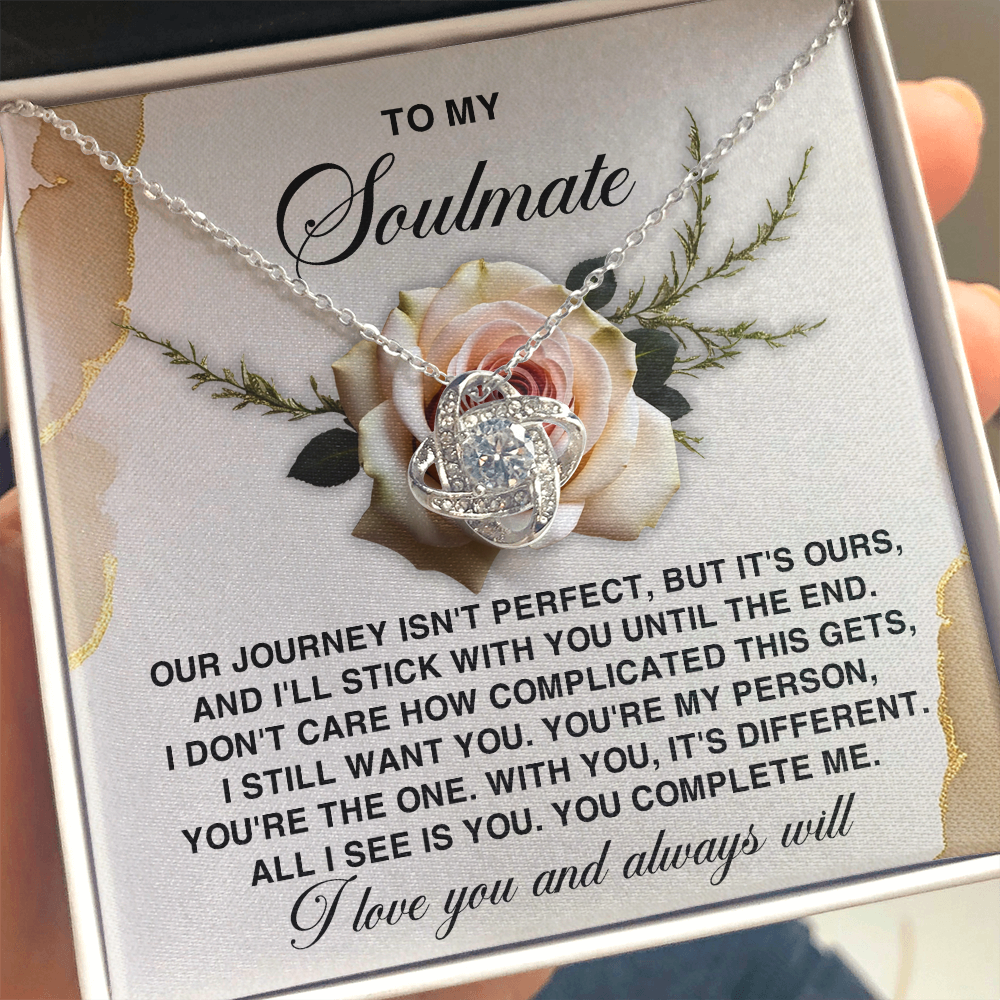 Soulmate: You Complete Me- Love Knot Necklace