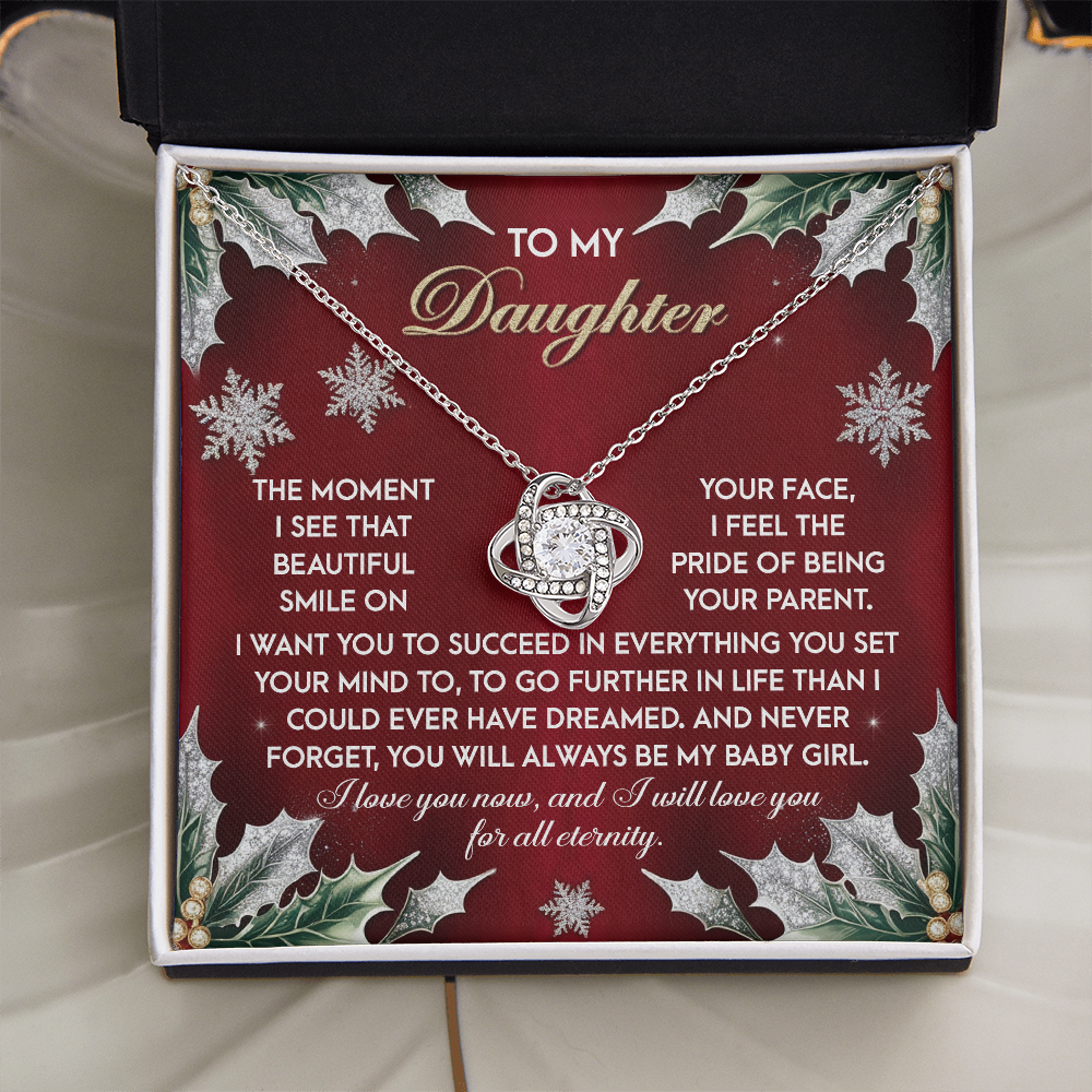 Gift for Daughter-All Eternity-Love Knot Necklace