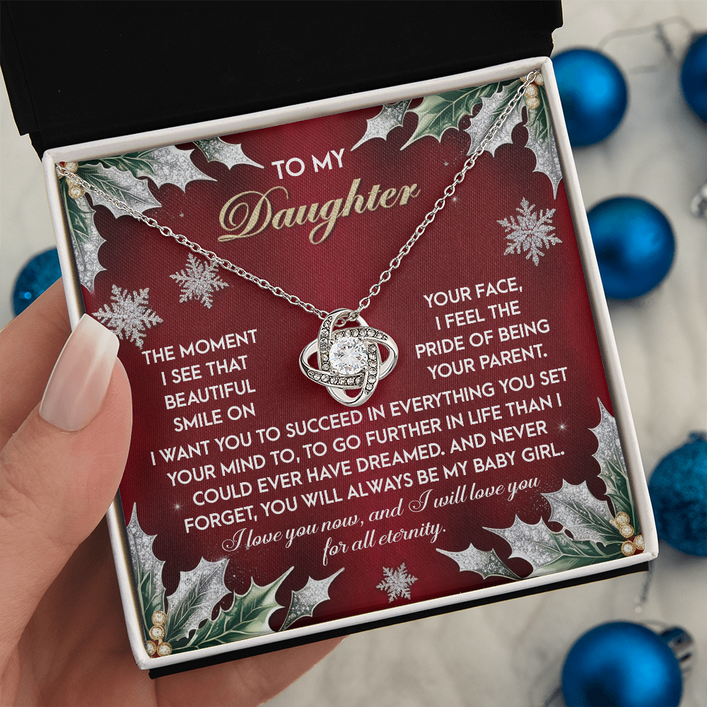 Gift for Daughter-All Eternity-Love Knot Necklace