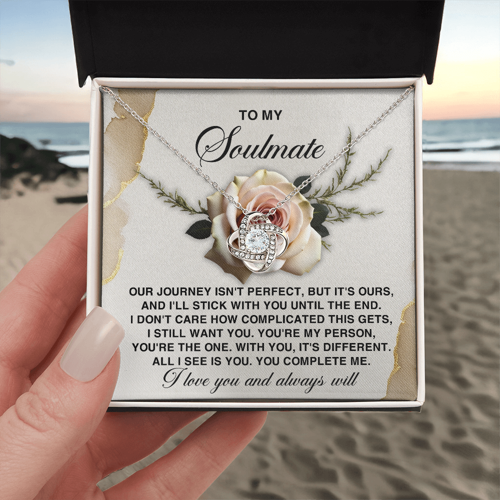 Soulmate: You Complete Me- Love Knot Necklace