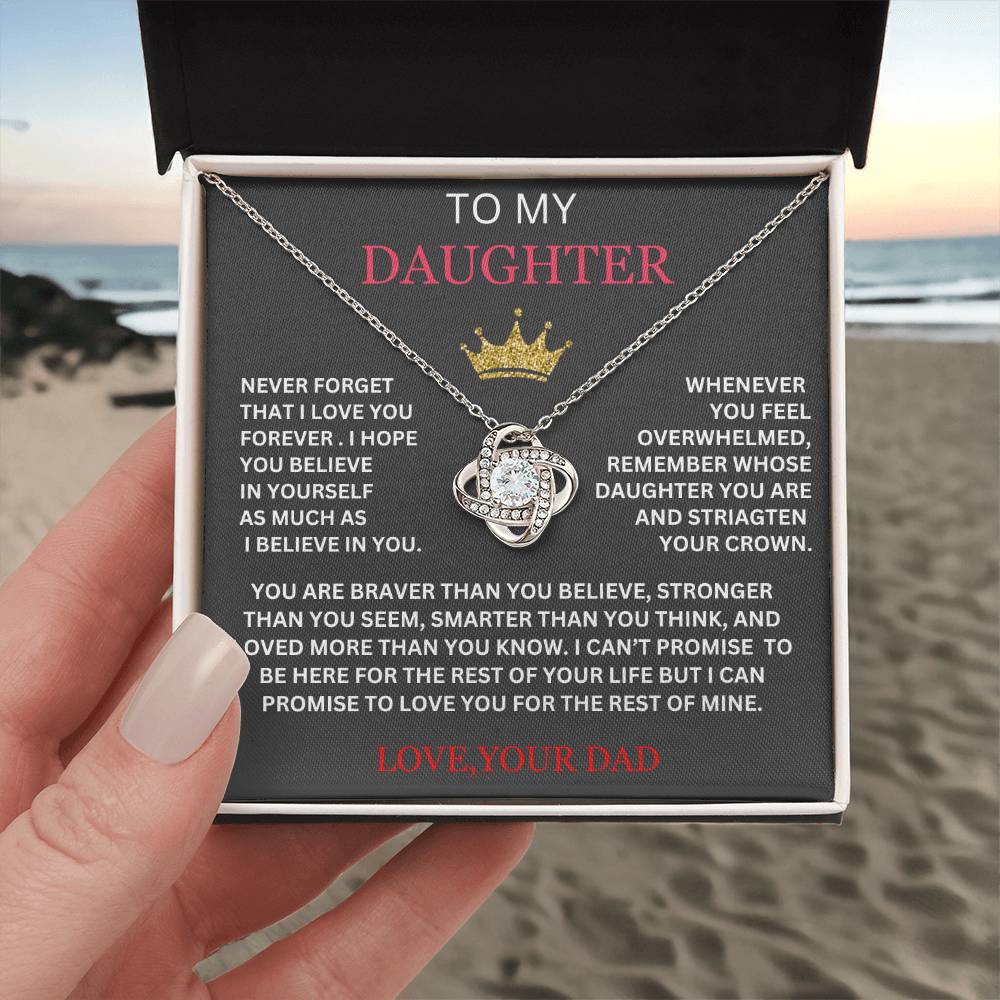 Gift For Daughter Red-" Never Forget That I Love You Forever"