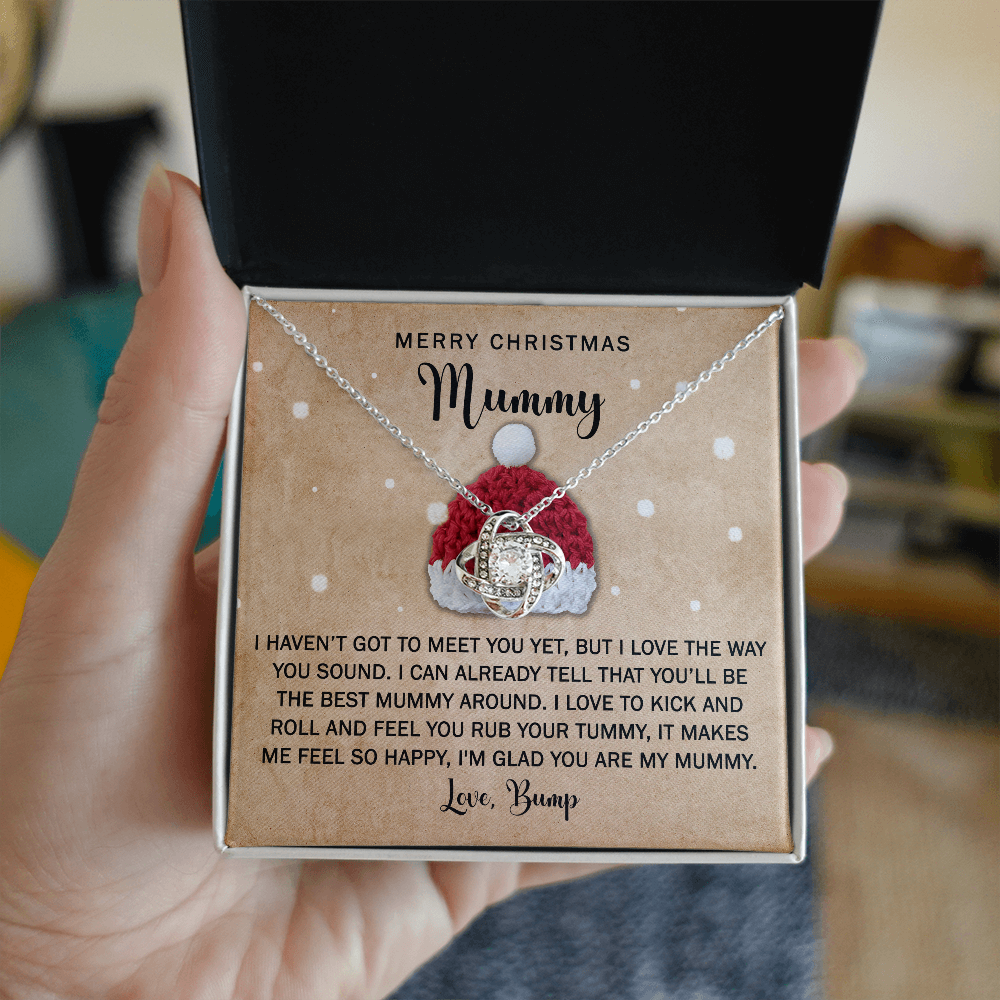 Mummy:Rub Your Tummy-Love Knot Necklace