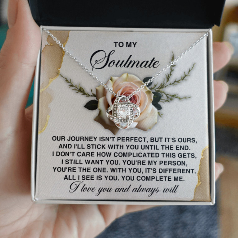 Soulmate: You Complete Me- Love Knot Necklace