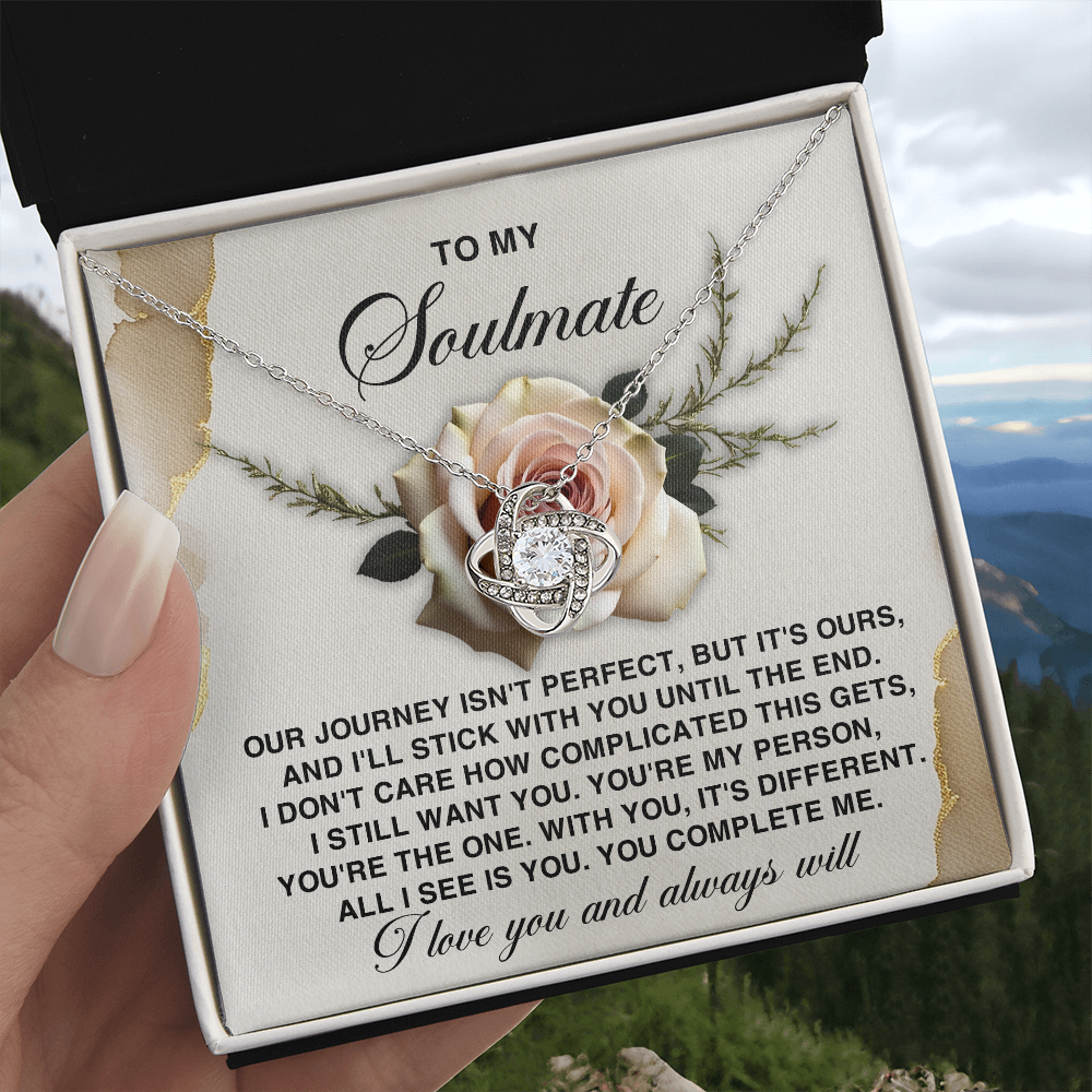 Soulmate: You Complete Me- Love Knot Necklace