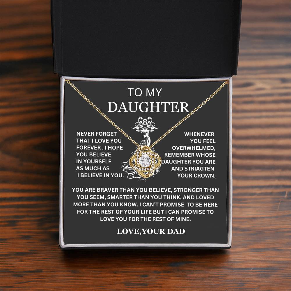 Gift For Daughter-"Never Forger I Love You Forever"-LK