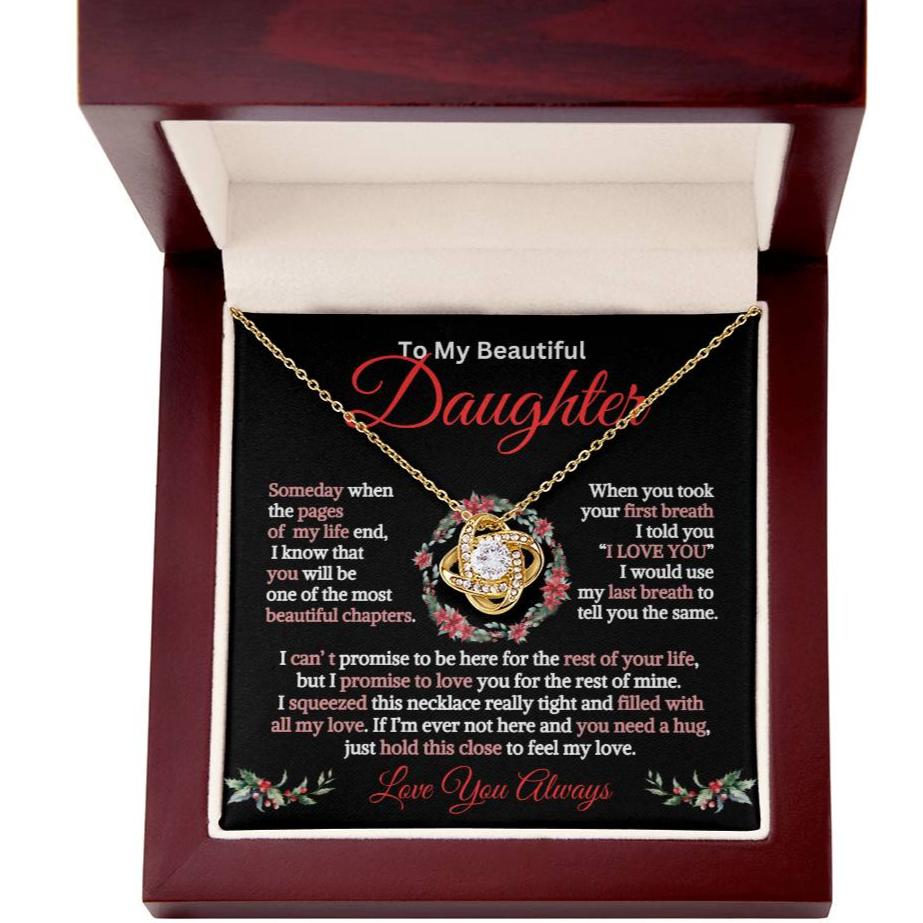 Gift for Daughter-Pages of my life:Christmas-Love Knot