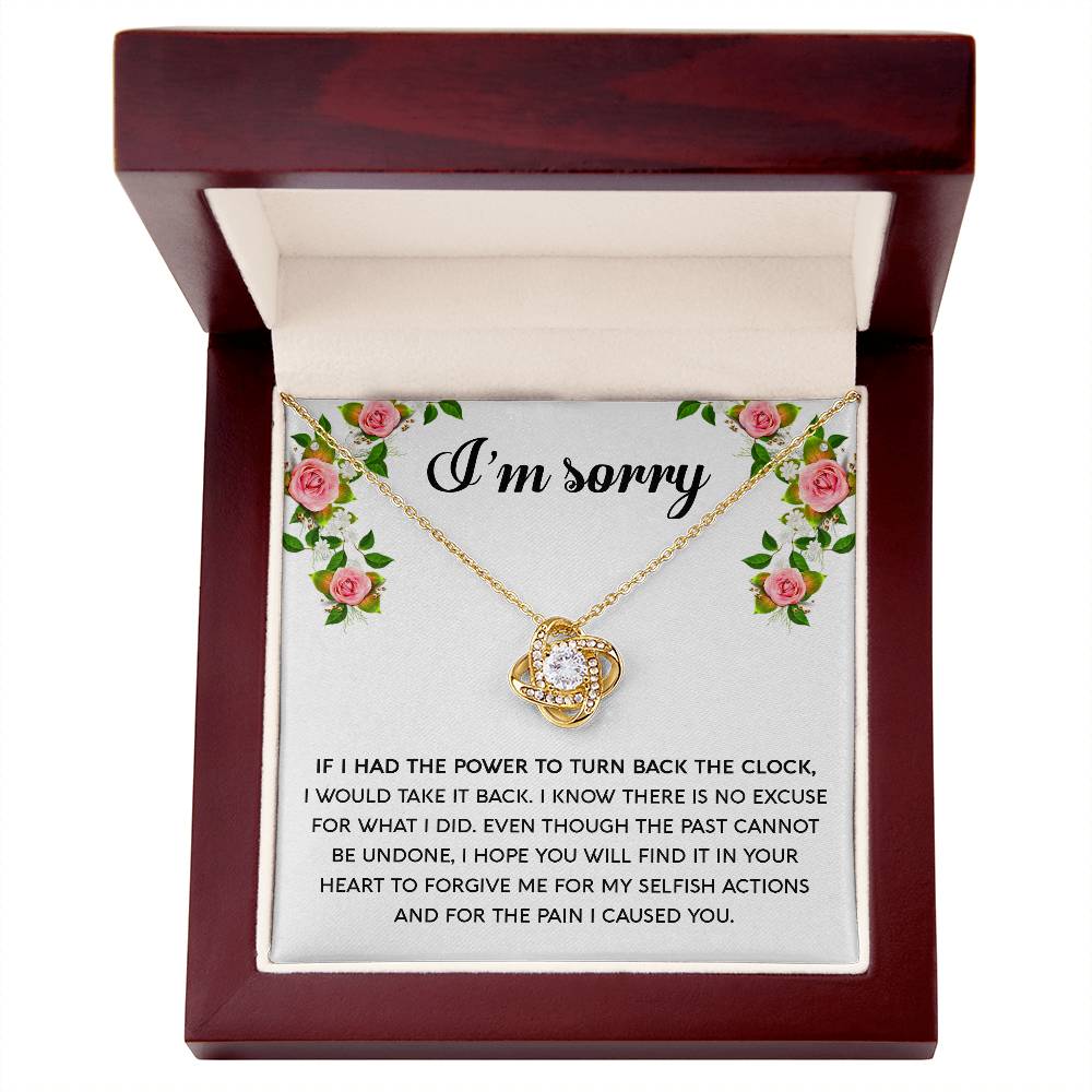 I'm Sorry-Make It Right -Love Knot Necklace