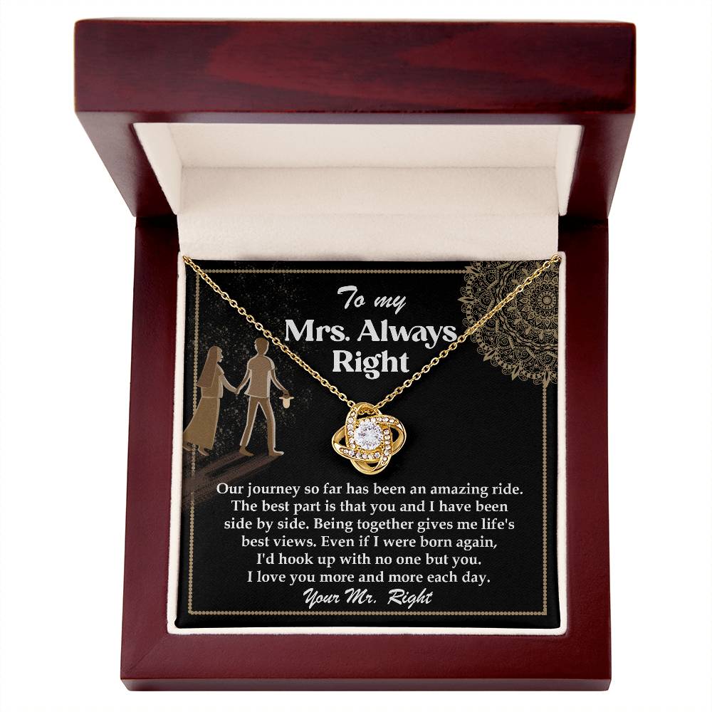 Gift For Wife-Always Right-Love Knot Necklace