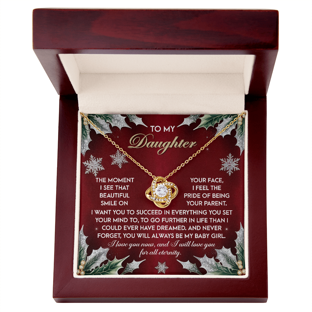 Gift for Daughter-All Eternity-Love Knot Necklace