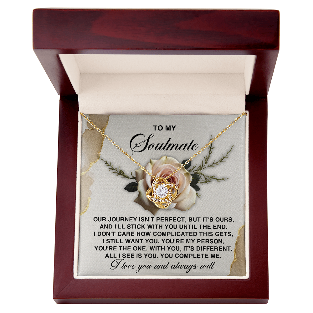 Soulmate: You Complete Me- Love Knot Necklace