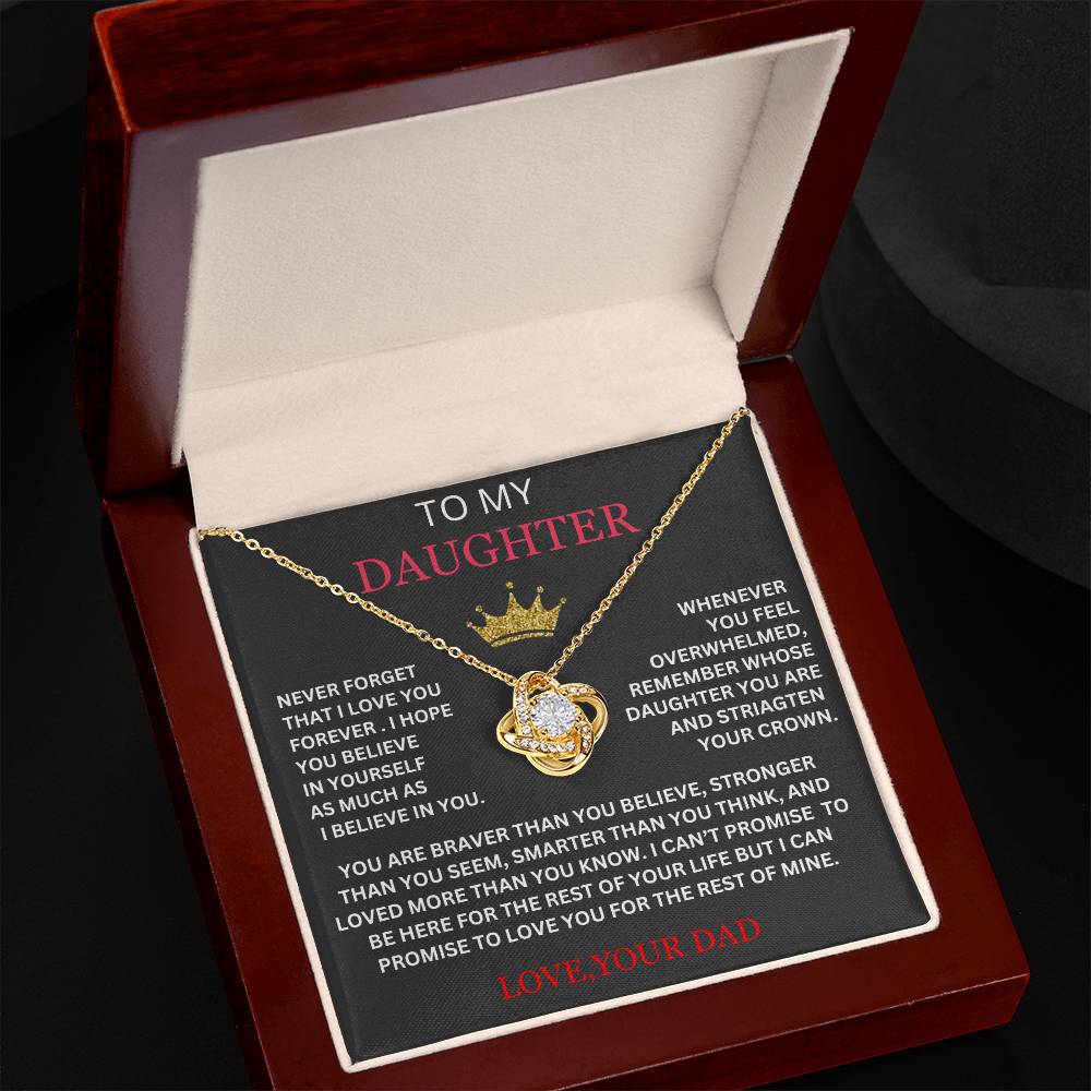 Gift For Daughter Red-" Never Forget That I Love You Forever"