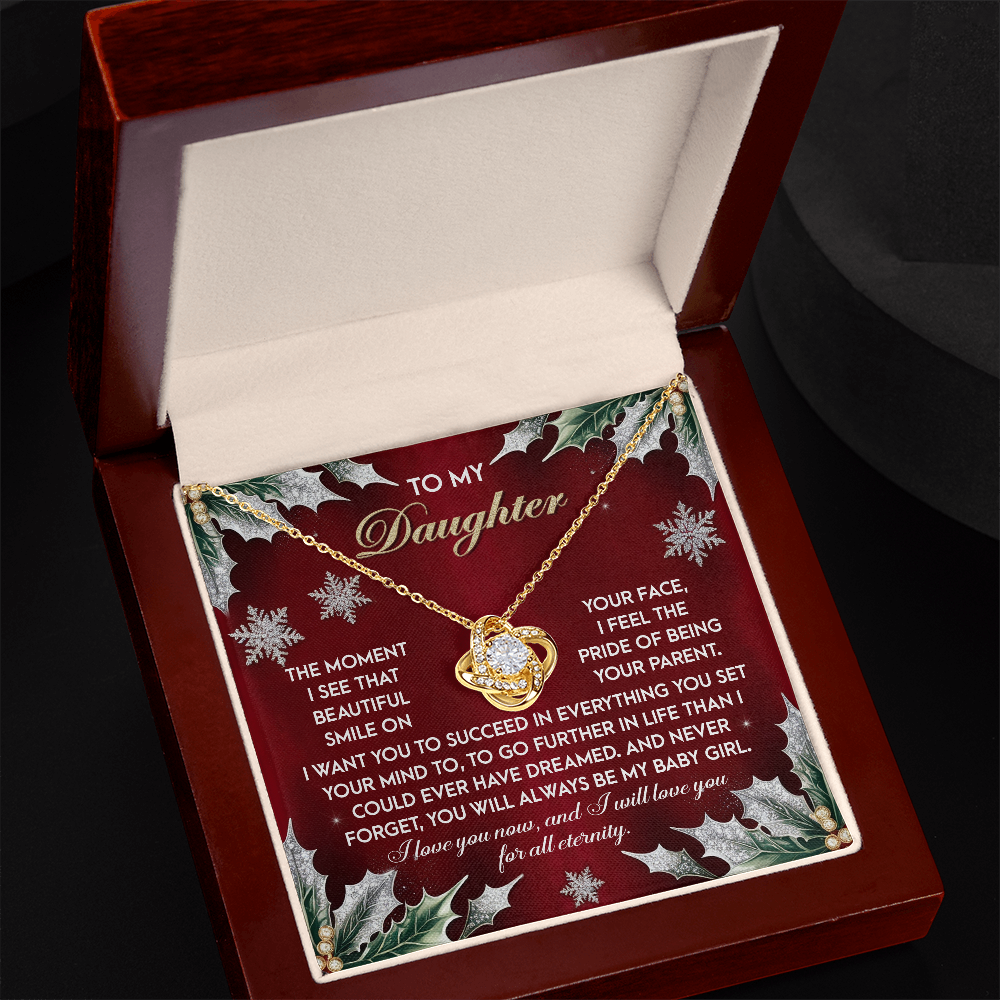 Gift for Daughter-All Eternity-Love Knot Necklace