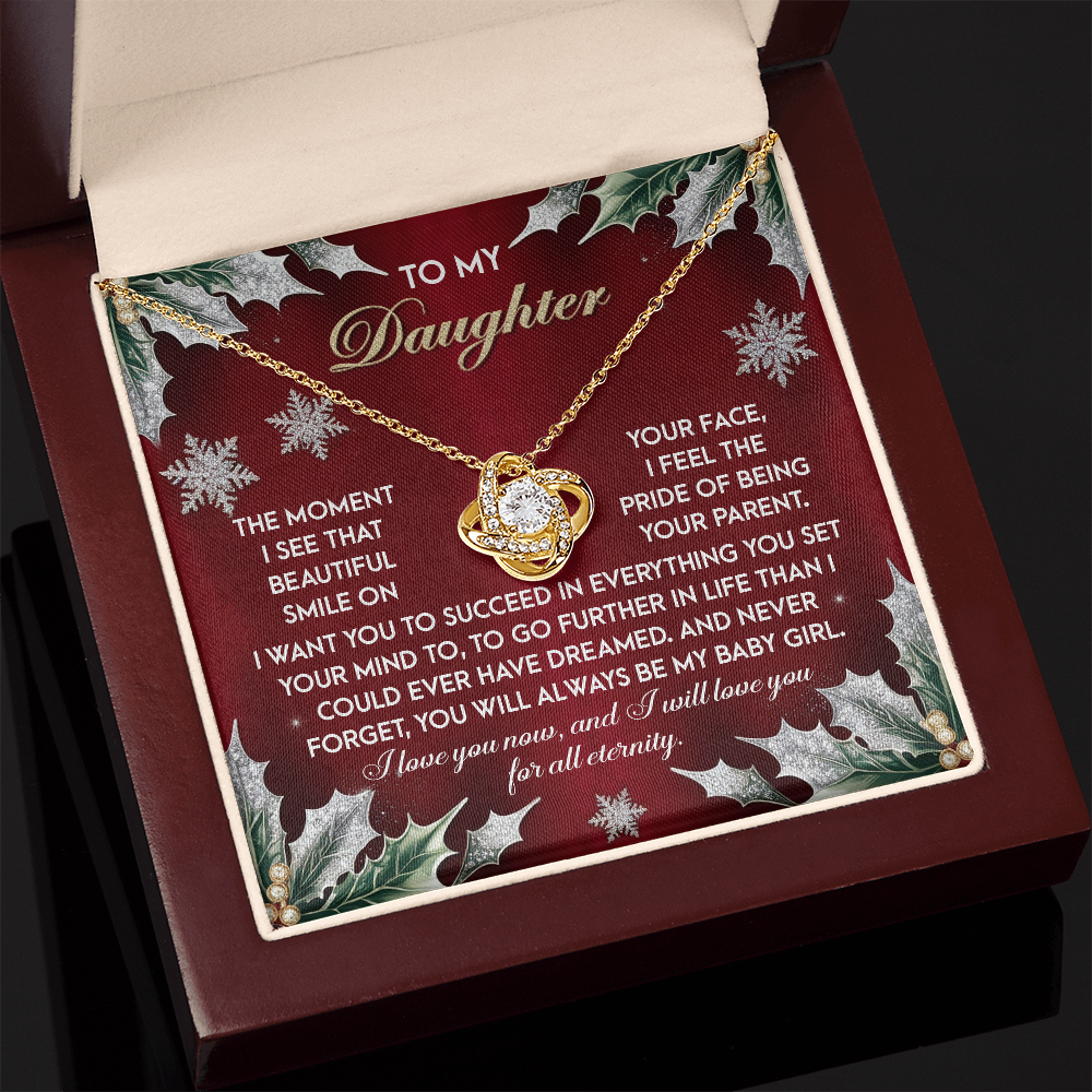 Gift for Daughter-All Eternity-Love Knot Necklace