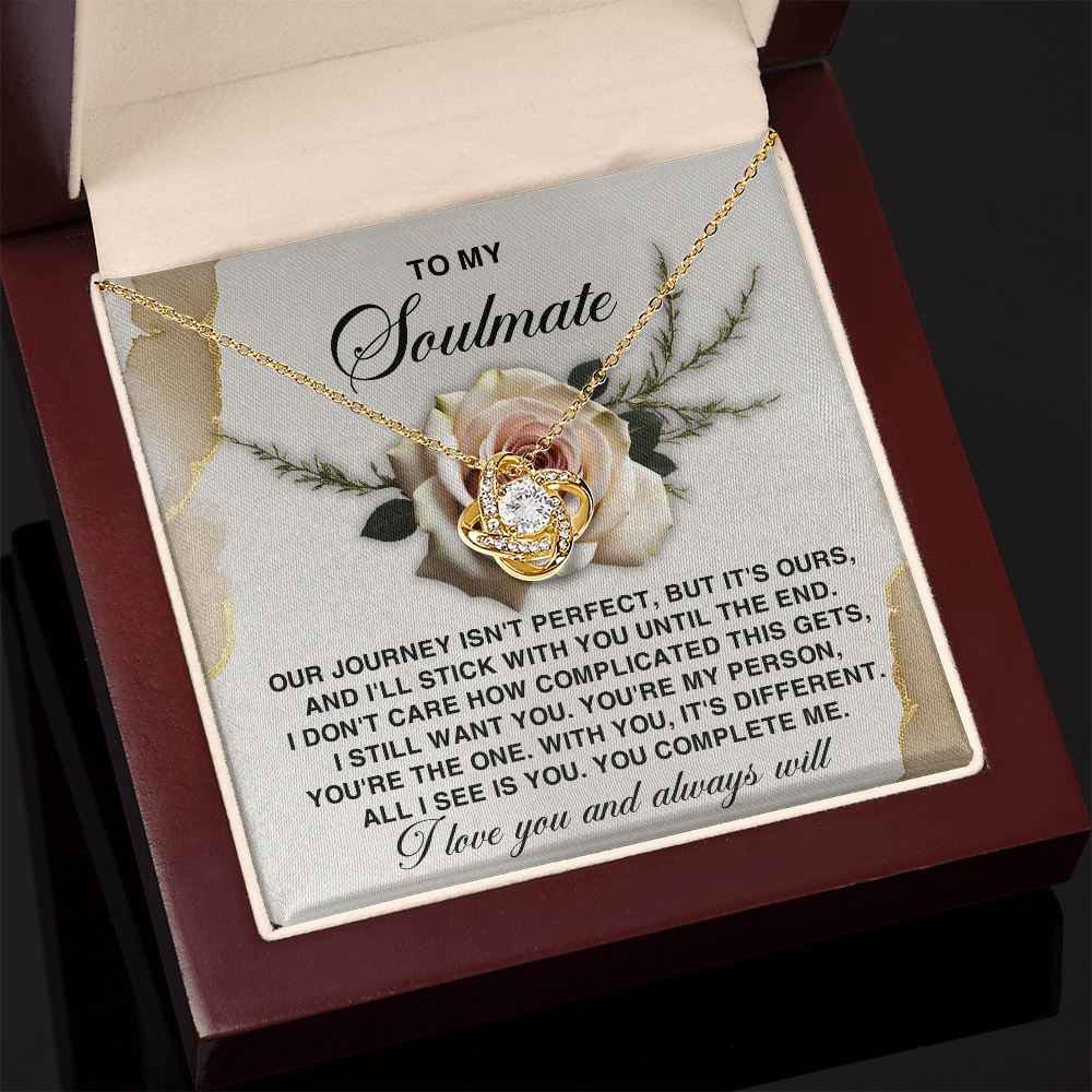 Soulmate: You Complete Me- Love Knot Necklace