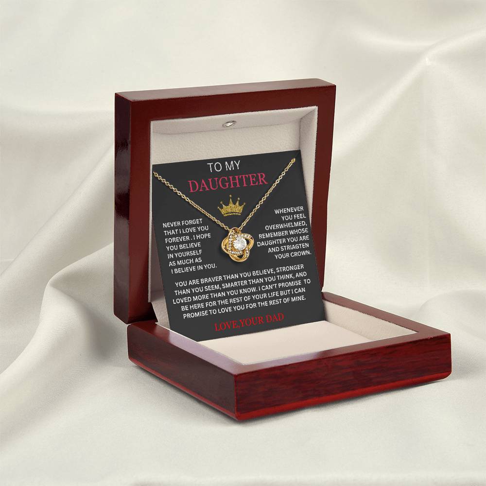 Gift For Daughter Red-" Never Forget That I Love You Forever"