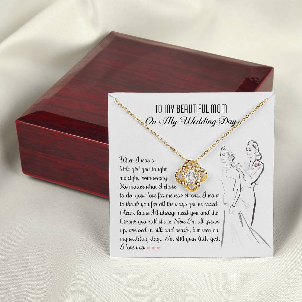 Mom Wedding-My Wedding Day-Love Knot Necklace