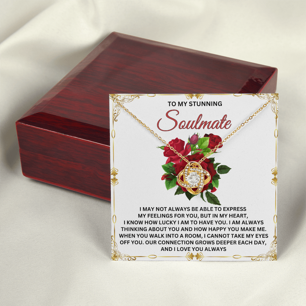 Soulmate:Eyes Off You-Love Knot Necklace