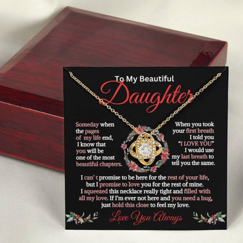Gift for Daughter-Pages of my life:Christmas-Love Knot
