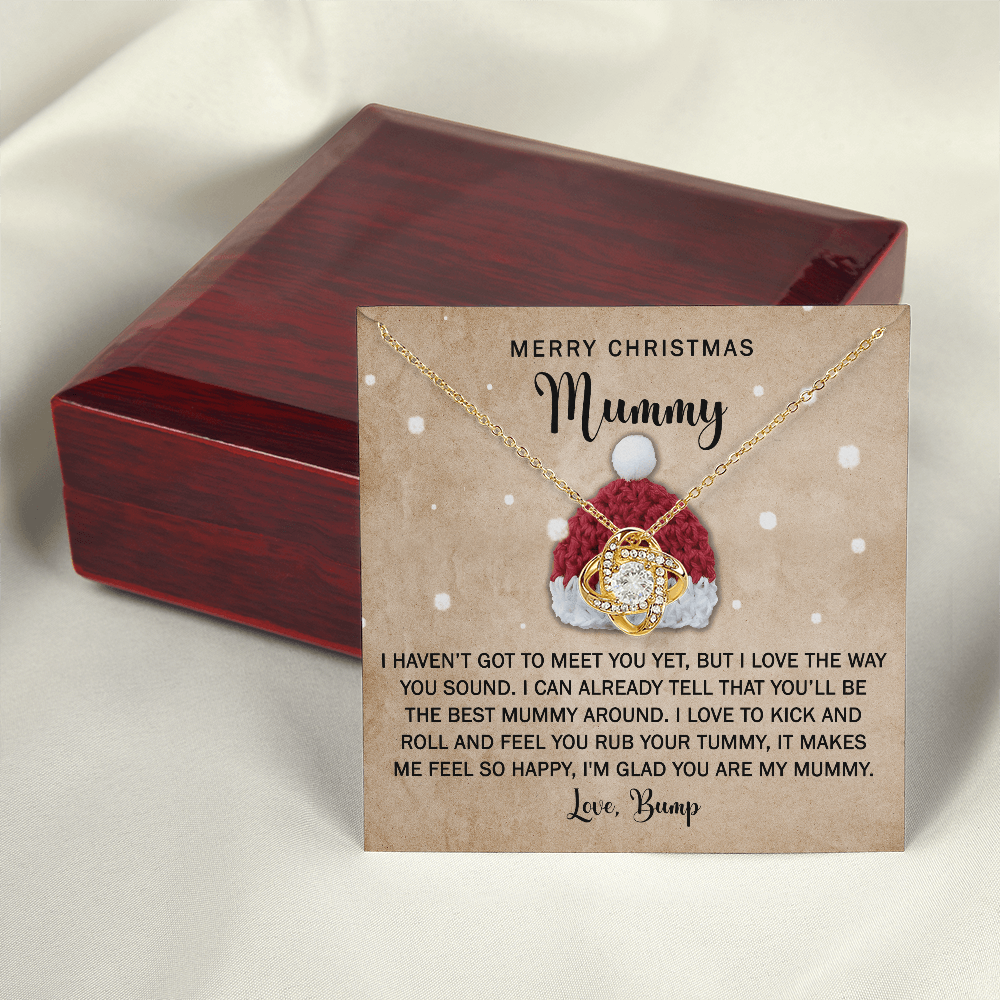 Mummy:Rub Your Tummy-Love Knot Necklace